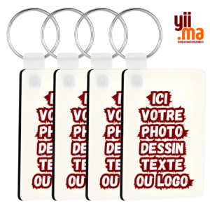 4 porte clés rectangulaires personnalisable maroc photo