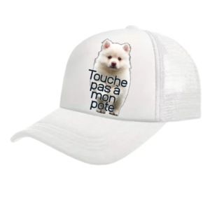 Casquette filet blanche personnalisable maroc text photo