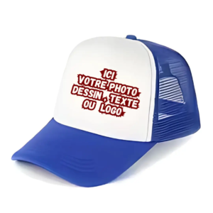 Casquette filet bleu royal personnalisable maroc
