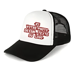 Casquette filet noire personnalisable maroc