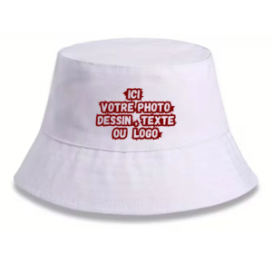 Chapeau pêcheur blanche personnalisable maroc