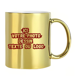 Mug dorée personnalisable maroc yii.ma