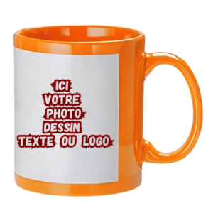 Mug orange, personnalisable maroc yii.ma