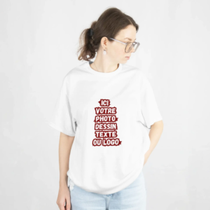 T-Shirt blanc M personnalisable livraison au Maroc