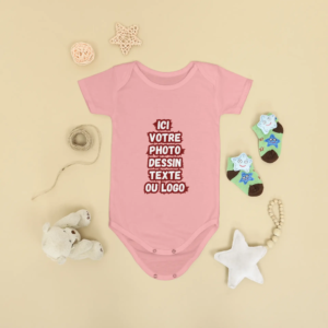 body pour bébé fille rose pastel doux polyester haute qualité