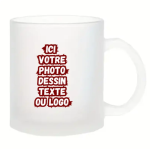 mug verre sablé personnalisable maroc yii.ma