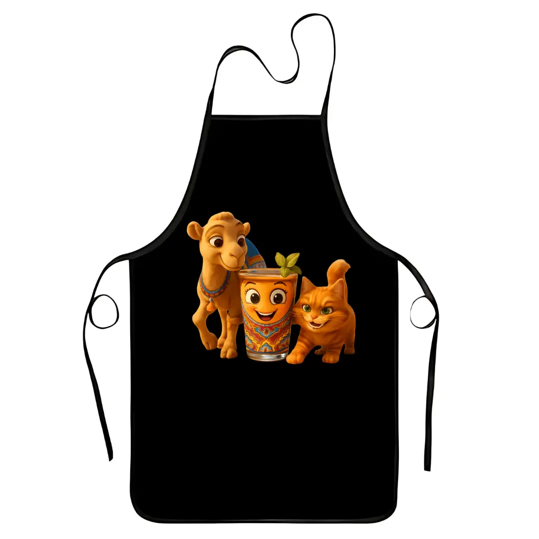 Tablier de cuisine noir personnalisable – Image 3